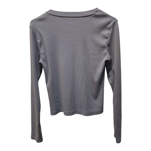 GAP MODERN RIBBED CARDIGAN DISTANT BLUE SZ M - Picture 2 of 4